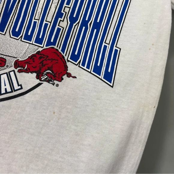 NWT Vintage 1998 NCAA Volleyball Shirt USC VS ARKANSAS - Picture 5 of 10